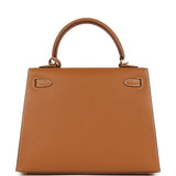 Hermes Kelly Sellier 25 Gold Epsom Gold Hardware