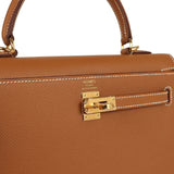 Hermes Kelly Sellier 25 Gold Epsom Gold Hardware