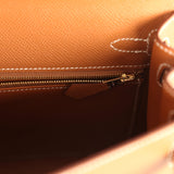 Hermes Kelly Sellier 25 Gold Epsom Gold Hardware