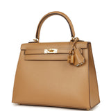 Hermes Kelly Sellier 25 Biscuit Verso Madame Gold Hardware