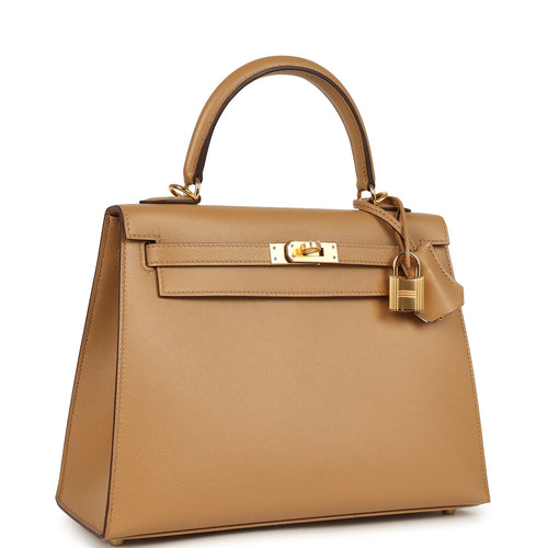 Hermes Kelly Sellier 25 Biscuit Verso Madame Gold Hardware
