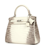 Hermes Kelly Retourne 25 Himalaya Niloticus Crocodile Palladium Hardware
