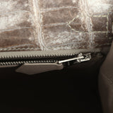 Hermes Kelly Retourne 25 Himalaya Niloticus Crocodile Palladium Hardware