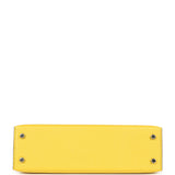 Pre-owned Hermes Kelly Sellier 20 Jaune de Naples Verso Chèvre Mysore Palladium Hardware - Thumbnail View 6