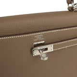 Hermes Kelly Retourne 25 Etoupe Togo Palladium Hardware
