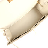 Pre-owned Hermes Kelly Sellier 28 Craie Epsom Gold Hardware