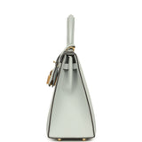 Hermes Kelly Sellier 25 Bleu Glacier Epsom Gold Hardware