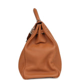 Hermes Kelly Voyage 50 Gold Clemence Palladium Hardware - Thumbnail View 3