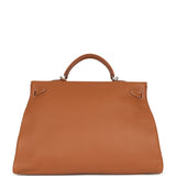 Hermes Kelly Voyage 50 Gold Clemence Palladium Hardware - Thumbnail View 4