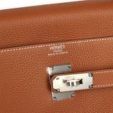 Hermes Kelly Voyage 50 Gold Clemence Palladium Hardware - Thumbnail View 7
