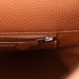 Hermes Kelly Voyage 50 Gold Clemence Palladium Hardware - Thumbnail View 8
