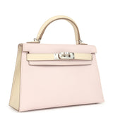 Hermes Special Order (HSS) Kelly Sellier 20 Mauve Pale and Craie Epsom Palladium Hardware