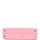 Hermes Kelly Sellier 20 Bubblegum Ostrich Palladium Hardware