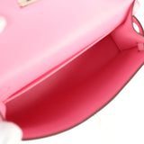 Hermes Kelly Sellier 20 Bubblegum Ostrich Palladium Hardware