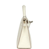 Hermes Kelly Sellier 20 Creme Chantilly Matte Alligator Palladium Hardware