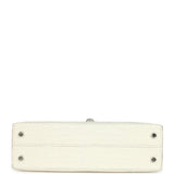 Hermes Kelly Sellier 20 Creme Chantilly Matte Alligator Palladium Hardware