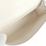 Hermes Kelly Sellier 20 Creme Chantilly Matte Alligator Palladium Hardware