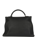 Pre-owned Hermes Kelly Retourne 40 Bleu Indigo Togo Palladium Hardware