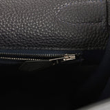 Pre-owned Hermes Kelly Retourne 40 Bleu Indigo Togo Palladium Hardware