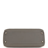 Pre-owned Hermes Kelly Retourne 35 Etain Togo Gold Hardware