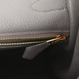 Pre-owned Hermes Kelly Retourne 35 Etain Togo Gold Hardware