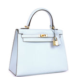 Hermes Kelly Sellier 25 Bleu Brume Epsom Gold Hardware - Thumbnail View 2