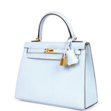 Hermes Kelly Sellier 25 Bleu Brume Epsom Gold Hardware - Thumbnail View 5