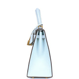 Hermes Kelly Sellier 25 Bleu Brume Epsom Gold Hardware - Thumbnail View 3