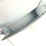 Hermes Kelly Sellier 25 Bleu Brume Epsom Gold Hardware - Thumbnail View 8