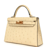 Hermes Kelly Sellier 20 Parchemin Ostrich Gold Hardware