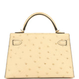 Hermes Kelly Sellier 20 Parchemin Ostrich Gold Hardware