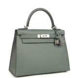 Hermes Kelly Sellier 28 Vert Amande Epsom Palladium Hardware