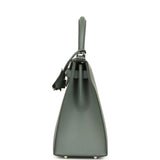 Hermes Kelly Sellier 28 Vert Amande Epsom Palladium Hardware