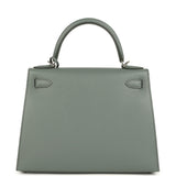 Hermes Kelly Sellier 28 Vert Amande Epsom Palladium Hardware