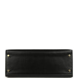 Hermes Kelly Sellier 28 Black Box Gold Hardware