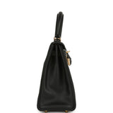 Hermes Kelly Retourne 25 Black Swift Permabrass Hardware