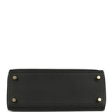 Hermes Kelly Retourne 25 Black Swift Permabrass Hardware