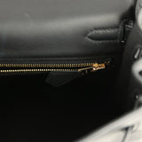 Hermes Kelly Retourne 25 Black Swift Permabrass Hardware