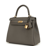 Hermes Kelly Retourne 25 Etain Togo Gold Hardware