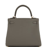 Hermes Kelly Retourne 25 Etain Togo Gold Hardware