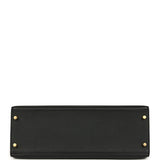 Pre-owned Hermes Kelly Sellier 32 Black Epsom Gold Hardware