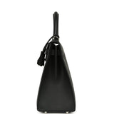 Hermes Kelly Sellier 28 Black Epsom Palladium Hardware - Thumbnail View 3
