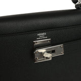 Hermes Kelly Sellier 28 Black Epsom Palladium Hardware - Thumbnail View 7