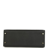 Hermes Kelly Sellier 28 Black Epsom Gold Hardware