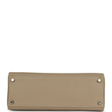 Pre-owned Hermes Kelly Retourne 32 Gris Tourterelle Togo Palladium Hardware