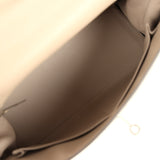 Pre-owned Hermes Kelly Retourne 32 Gris Tourterelle Togo Palladium Hardware