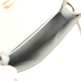 Hermes Special Order (HSS) Kelly Sellier 20 Bleu Glacier and Gris Tourterelle Ostrich Permabrass Hardware