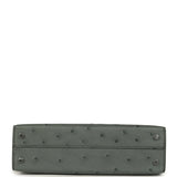 Hermes Kelly Sellier 20 Vert Amande Ostrich Palladium Hardware