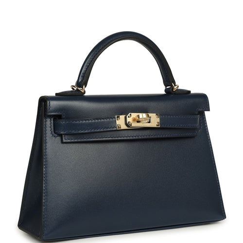 Hermes Kelly Sellier 20 Bleu Abysse Box Permabrass Hardware