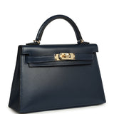 Hermes Kelly Sellier 20 Bleu Abysse Box Permabrass Hardware